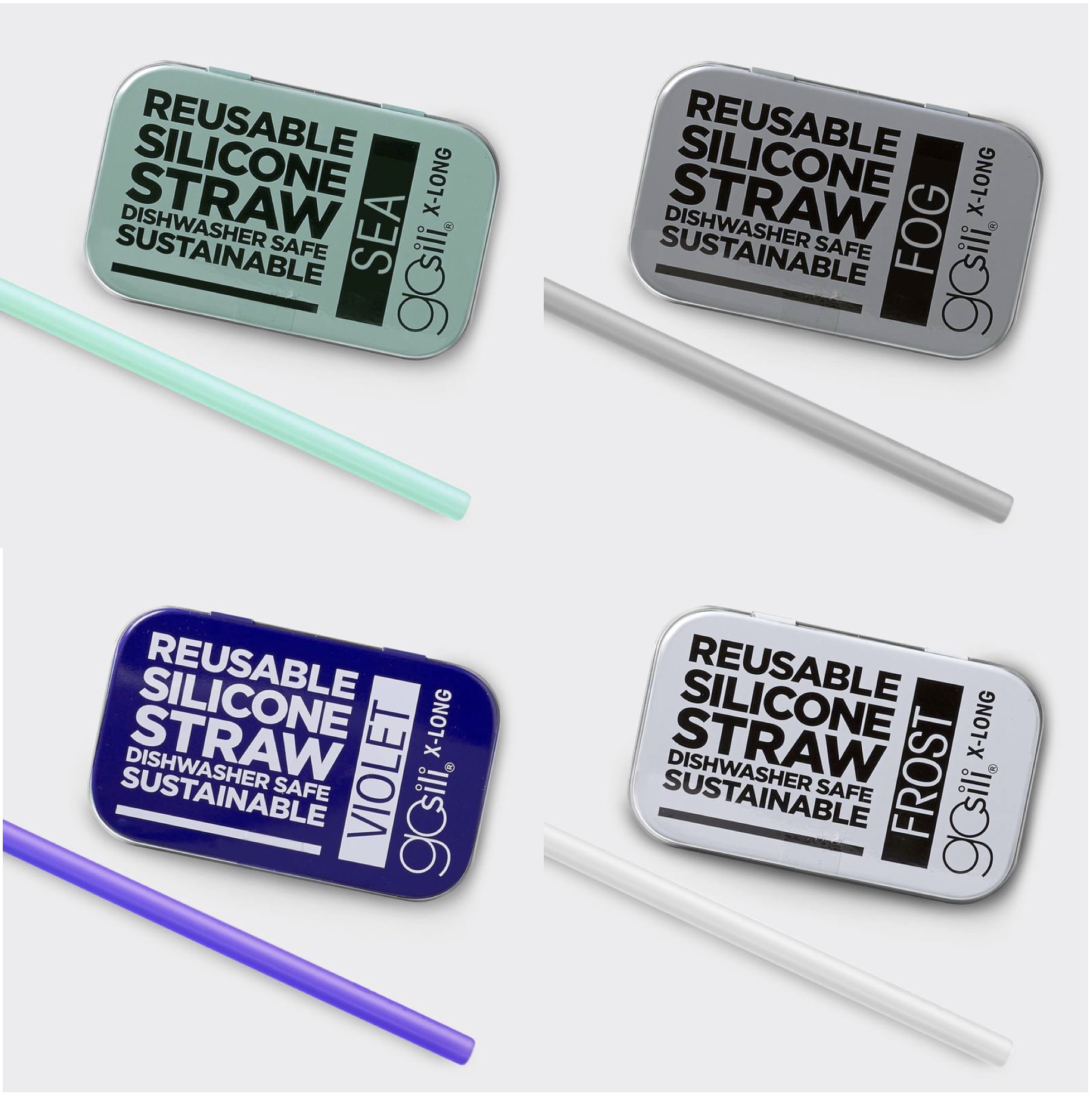 GoSili Reusable Silicone Straws, Extra Long/Wide – South Coast Baby Co