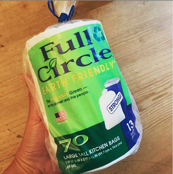 Full Circle brand biodegradable trash bags